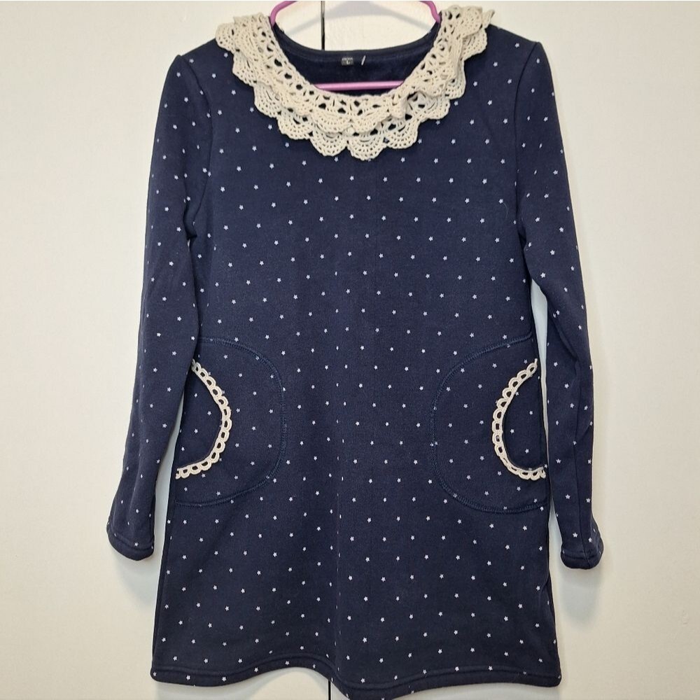 Fleece Lined Dotted Dress